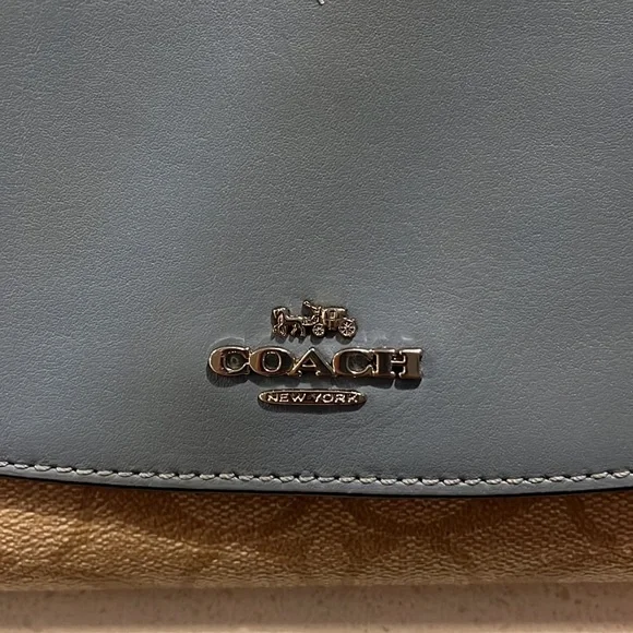 Coach New York Trifold Wallet Baby Blue - Picture 4 of 5